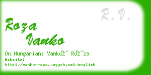roza vanko business card